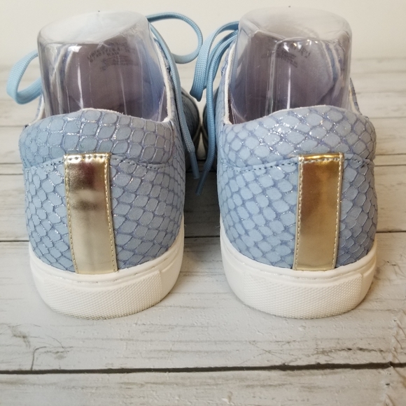 Kenneth Cole NY KAM Snake Embossed Leather Lace Up Sneakers - Picture 8 of 12